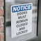 Signmission Doors Must Remain Closed And Locked, 3.5 in W x Rectangle, Vinyl Decal OS-2PACK-NS-D-35-V-11532 - alternate 6